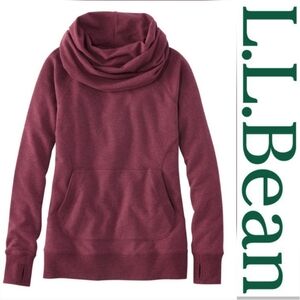 L.L. Bean Women's Maroon Cowl Neck Top Medium